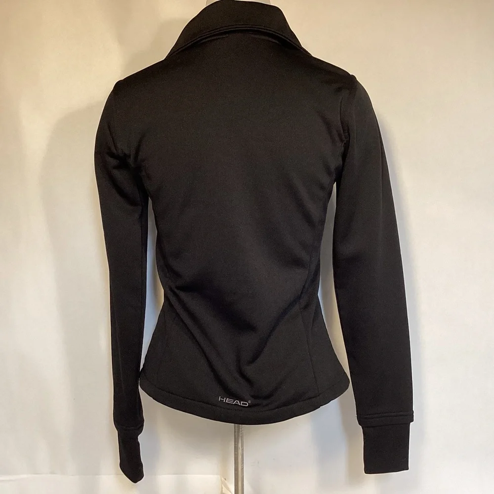 HEAD Womens black tennis jacket full zip size small